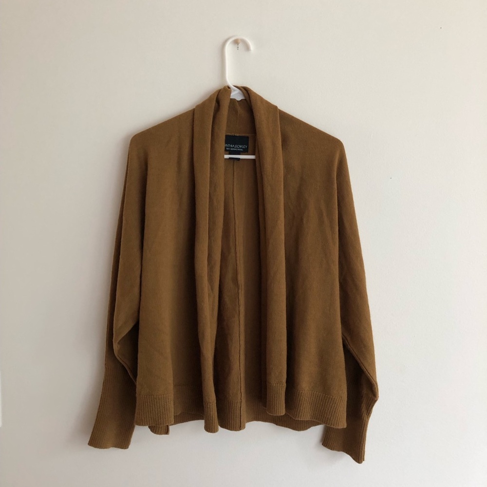 Cynthia Rowley merino wool open cardigan size m